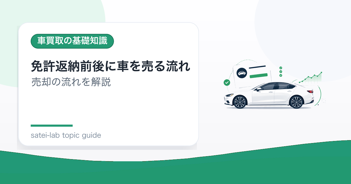 免許返納前後に車を売る流れ｜家族で確認したいポイントのアイキャッチ画像
