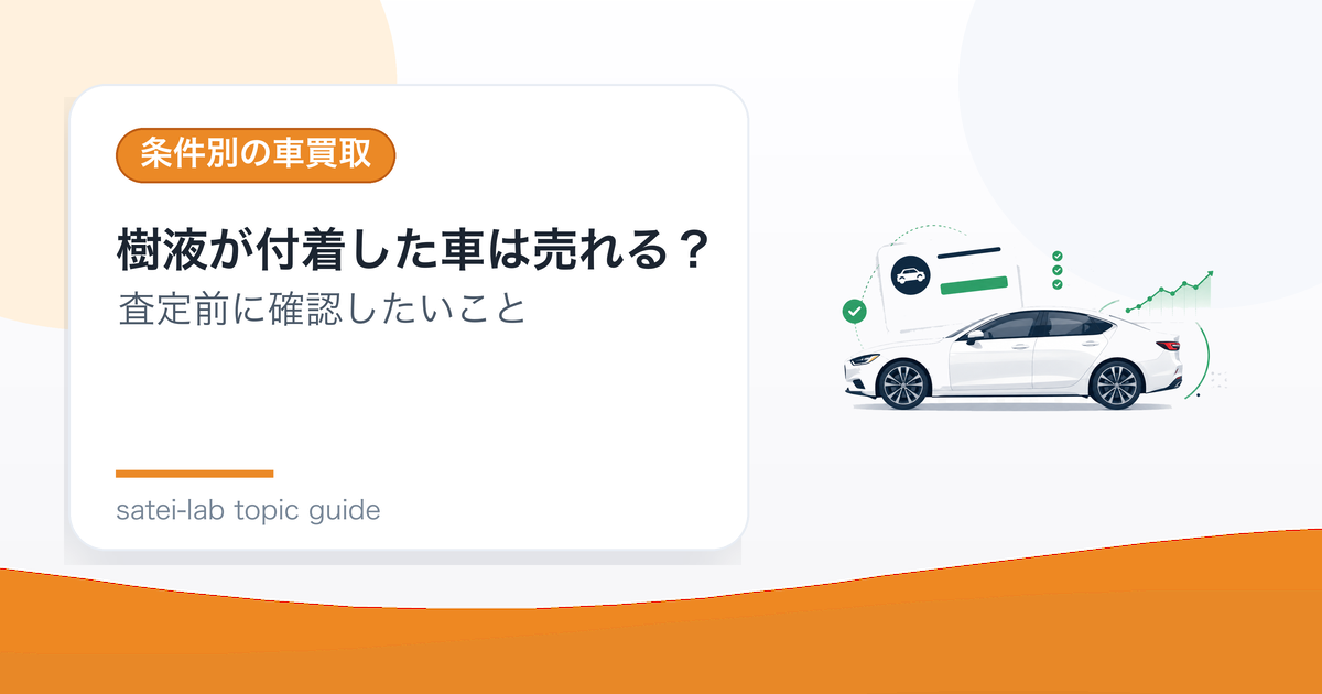 樹液が付着した車は売れる？塗装を傷めない査定前対策のアイキャッチ画像